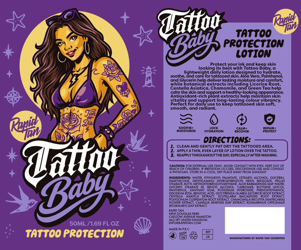 Rapid Tan Packaging Design portfolio image by BEARHAND Design